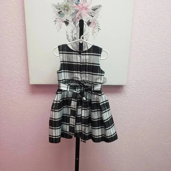 Jona Michelle Black and White Plaid Holiday Dress - Picture 2 of 6